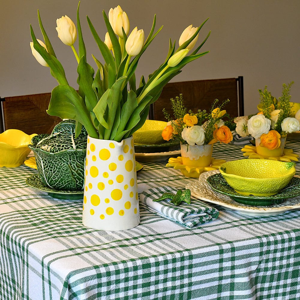 Ceramic Pitcher with Yellow Dots
