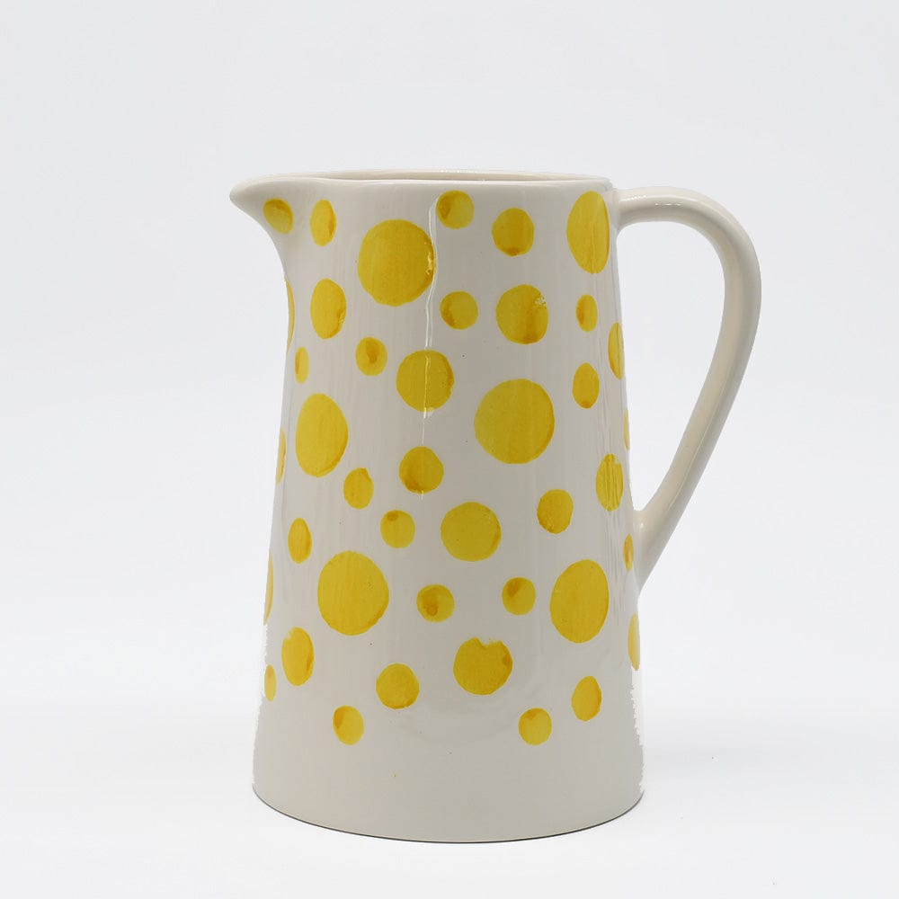 Ceramic Pitcher with Yellow Dots