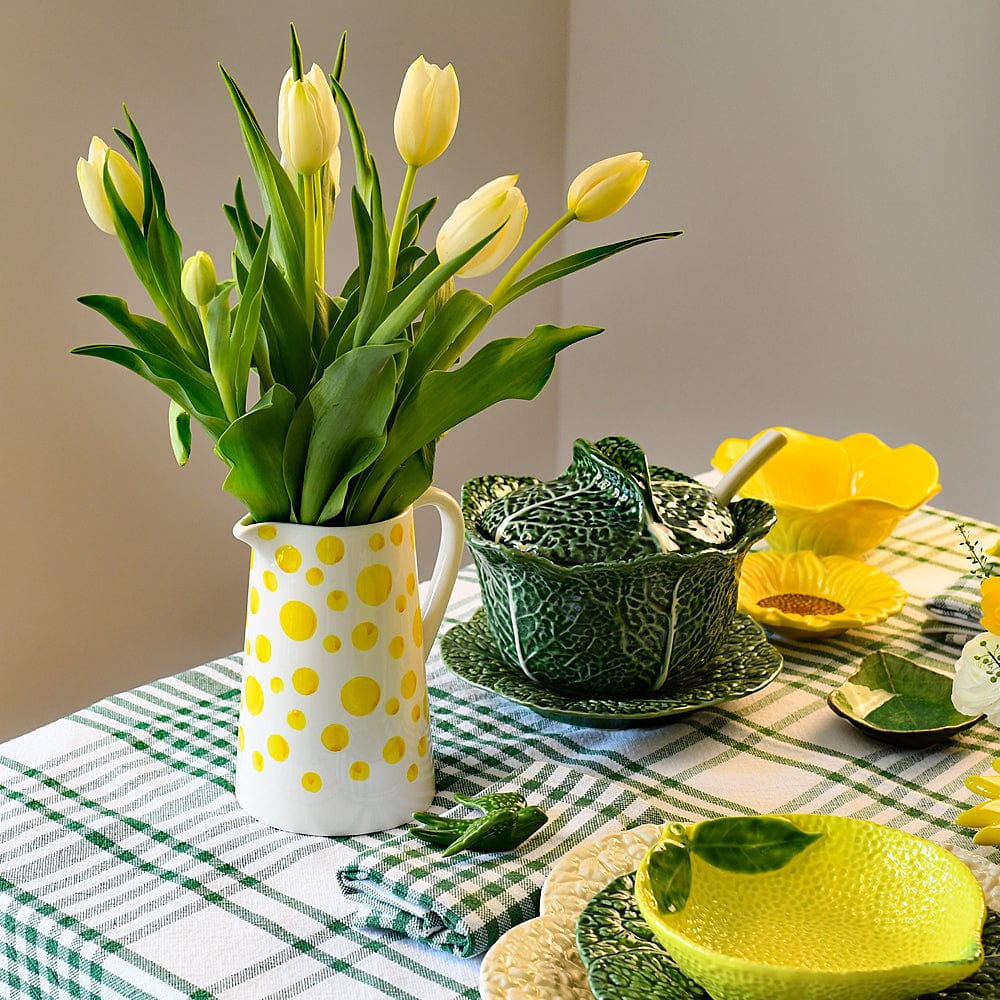 Ceramic Pitcher with Yellow Dots