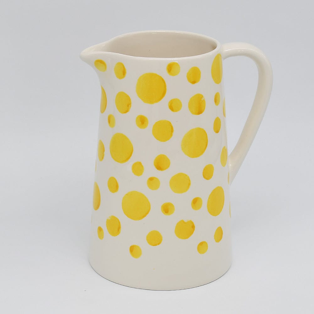 Ceramic Pitcher with Yellow Dots
