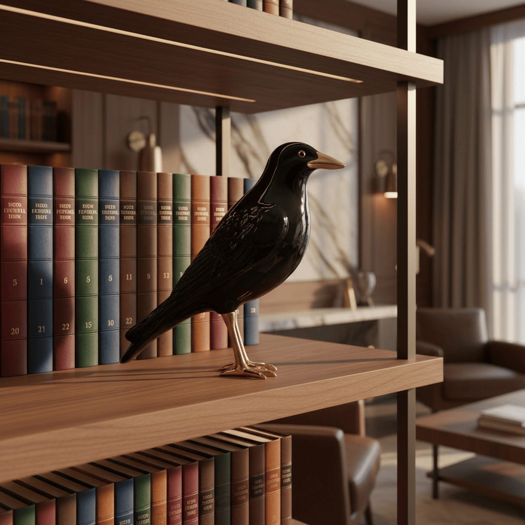 Ceramic raven ""O Corvo Malandro"