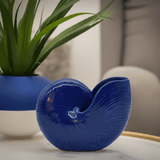 Ceramic Seashell 5.1'' - Cobalt Blue