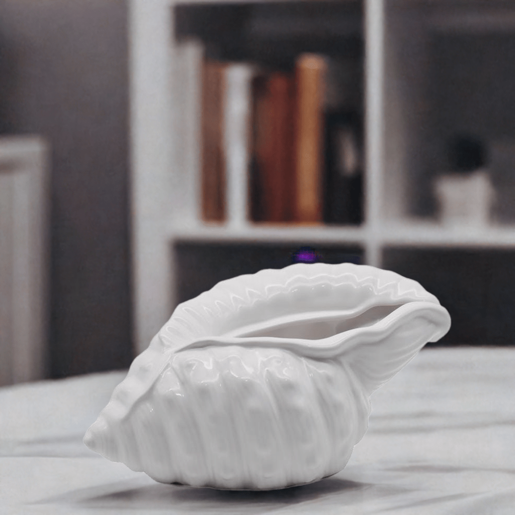 Ceramic Seashell 9.5" - White