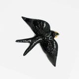 Ceramic Swallow from Caldas da Rainha - Black