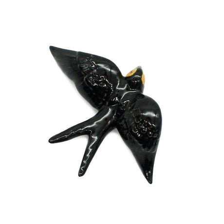 Ceramic Swallow from Caldas da Rainha - Black
