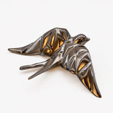 Ceramic Swallow Origami Style - Bronze Tone