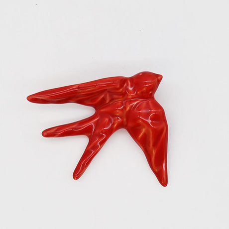 Ceramic Swallow Origami Style - Red