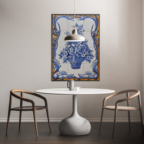 Ceramic tile Mural of 12 Azulejos - 24x18''