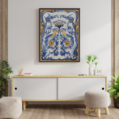 Ceramic tile Mural of 12 Azulejos - 24x18''