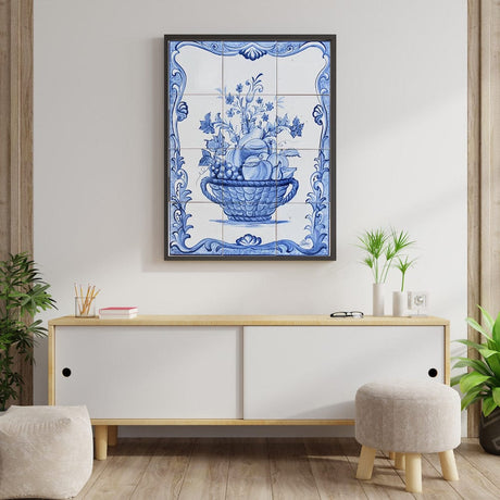 Ceramic tile Mural of 12 Azulejos - 24x18''
