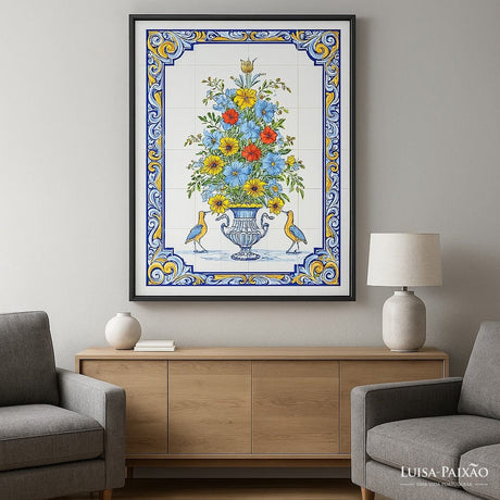 Ceramic tile Mural of 24 Azulejos - 35x24''