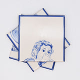 Ceramic tile Mural of 3 Azulejos 18x6'' - 4 patterns Mouth covered