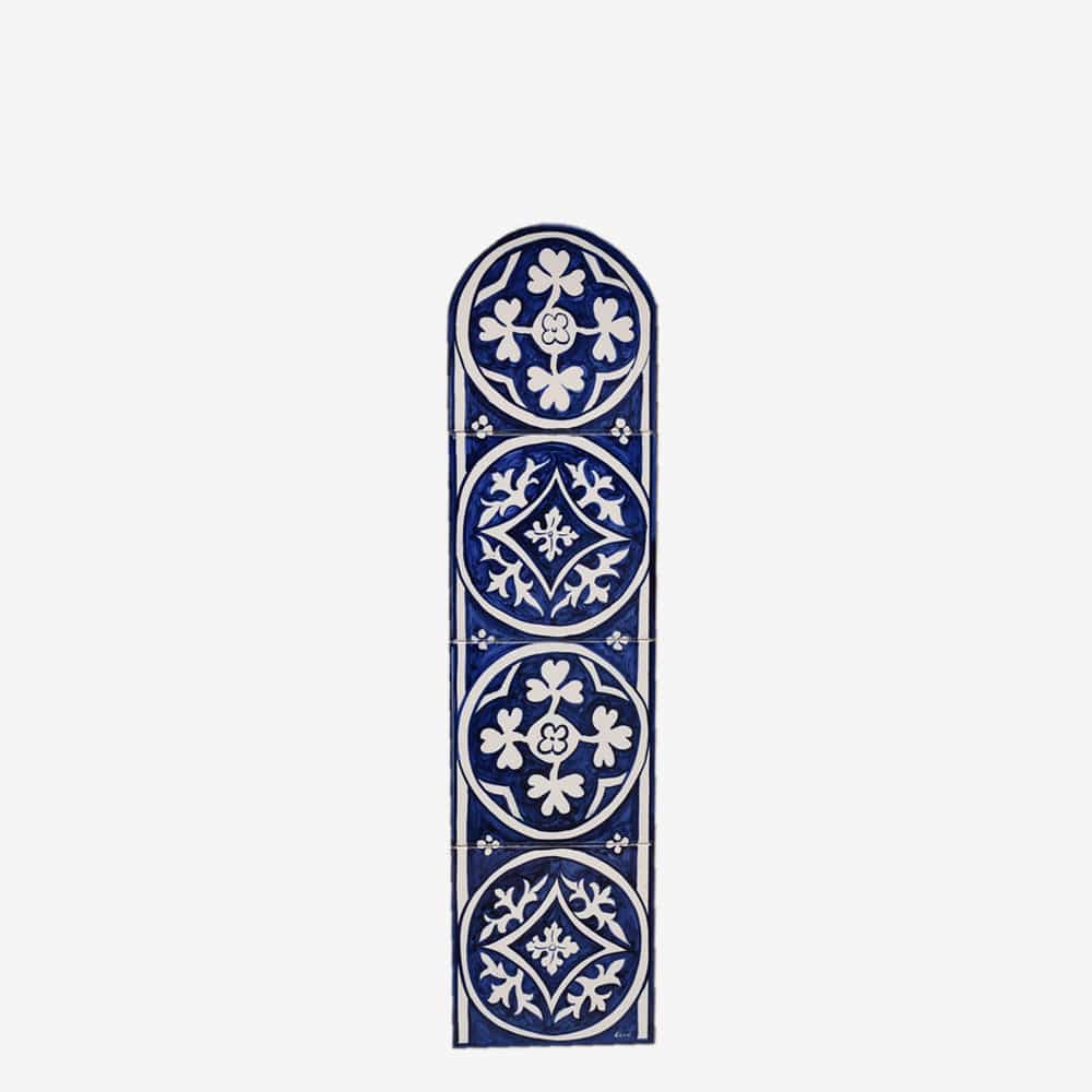 Ceramic tile Mural of 4 azulejos - 22x6''