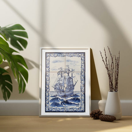 Ceramic tile Mural of 6 azulejos - 18x12''