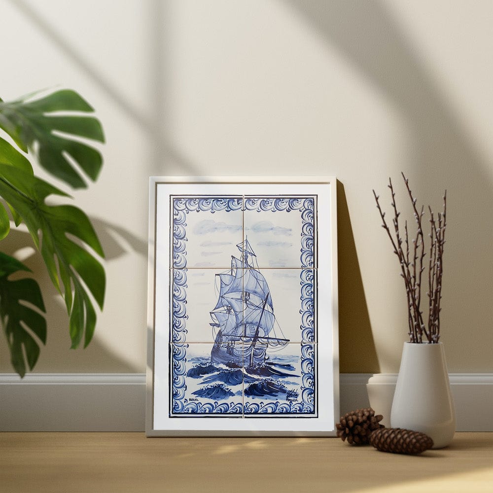 Ceramic tile Mural of 6 azulejos - 18x12''