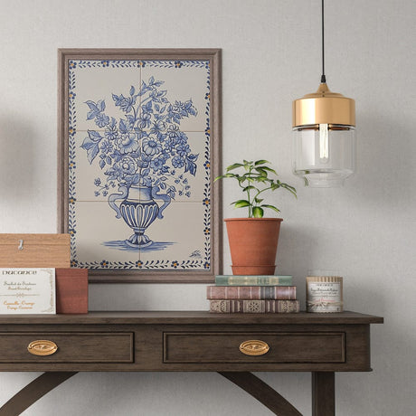 Ceramic tile Mural of 6 Azulejos - 18X12''