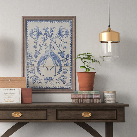 Ceramic tile Mural of 6 Azulejos - 18X12''