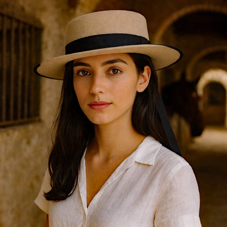 Chapeau traditionnel de Toreiro portugais - Sable