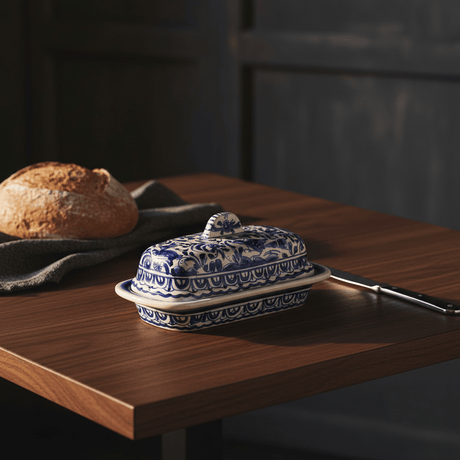 Coimbra Ceramics – Hand-Painted Butter Dish