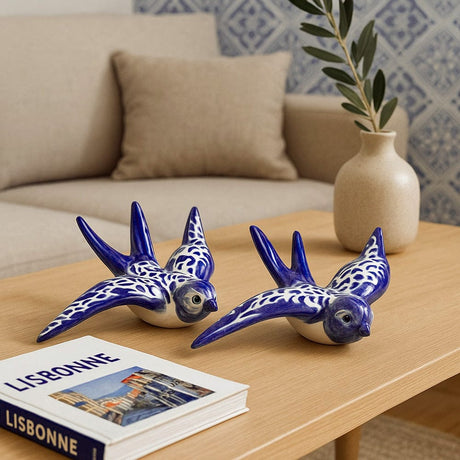 Coimbra Ceramics – Hand-Painted Decorative Swallow