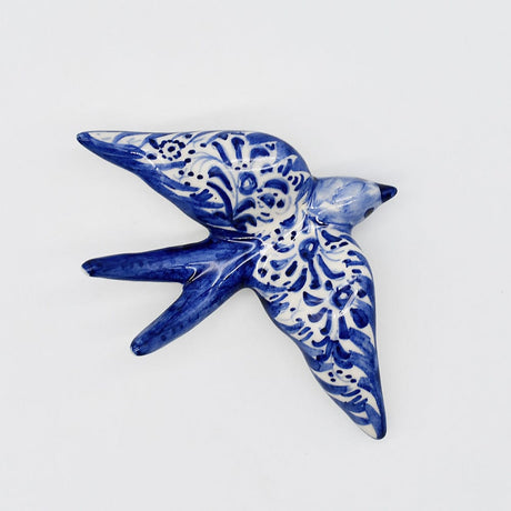 Coimbra Ceramics – Hand-Painted Decorative Swallow 6.3x4.7"
