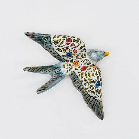 Coimbra Ceramics – Hand-Painted Decorative Swallow 6.3x4.7''