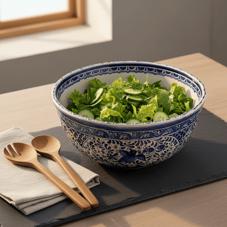 Coimbra Ceramics – Hand-Painted Salad Bowl - 11.0"