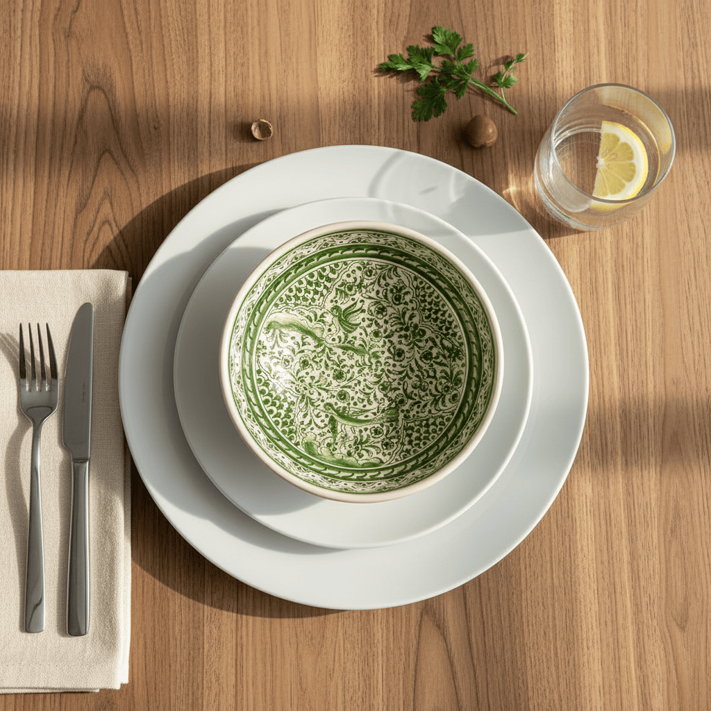 Coimbra Ceramics – Hand-Painted Soup Plate - 9''