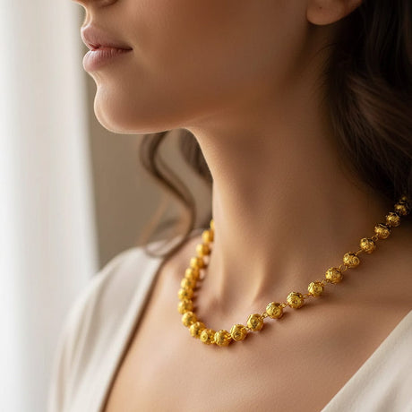 Conta de Viana I Gold-plated Silver Pearl Necklace 1.2 oz