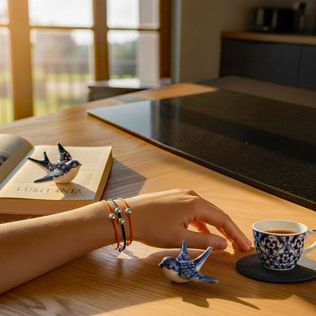 Conta de Viana I Silver and Cotton Bracelet