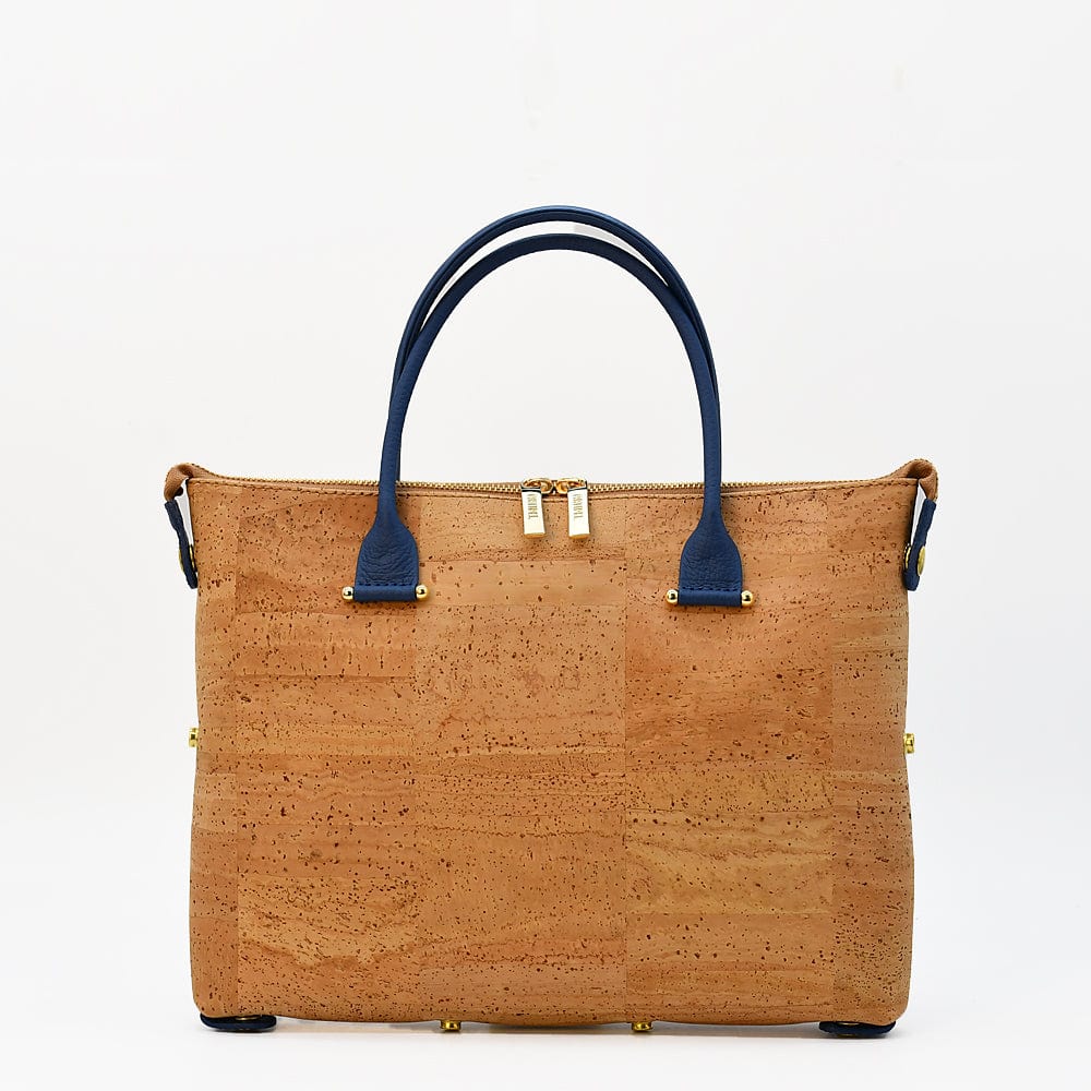 Convertible Cork Handbag - Blue