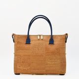 Convertible Cork Handbag - Blue