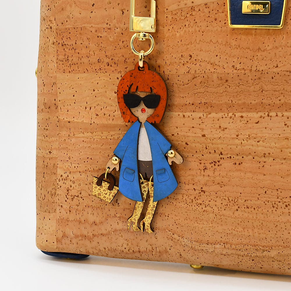 Convertible Cork Handbag - Blue