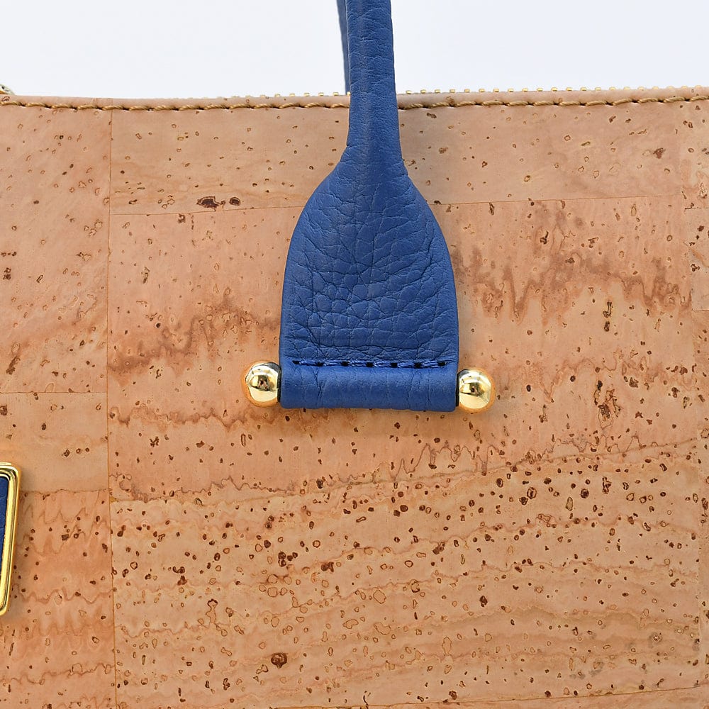 Convertible Cork Handbag - Blue