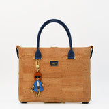 Convertible Cork Handbag - Blue