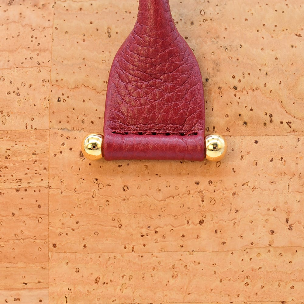Convertible Cork Handbag - Red