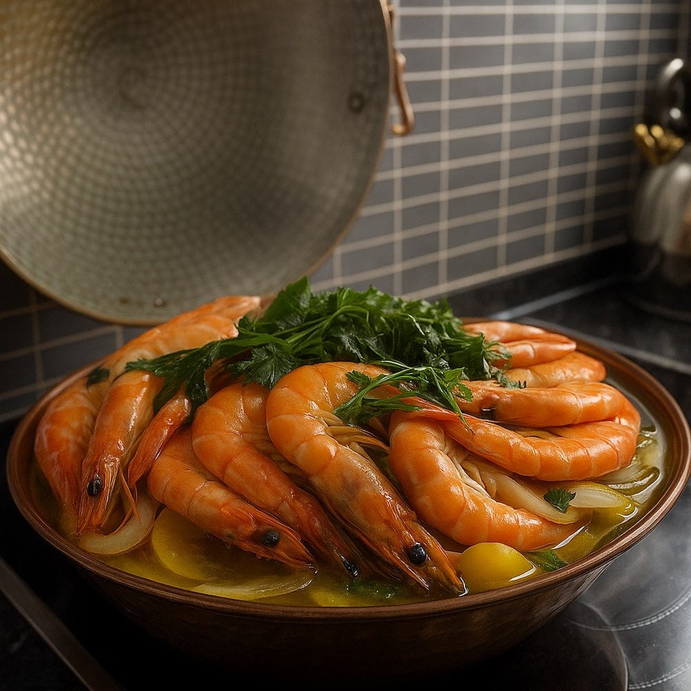 Copper Cataplana pan 11.8'' - 5/6 servings