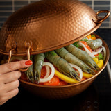 Copper Cataplana pan 9.5'' - 2/3 servings