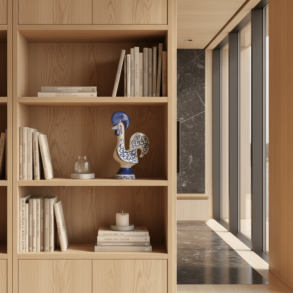 White & Blue Portuguese Ceramic Rooster – Luisa Paixao Portugal
