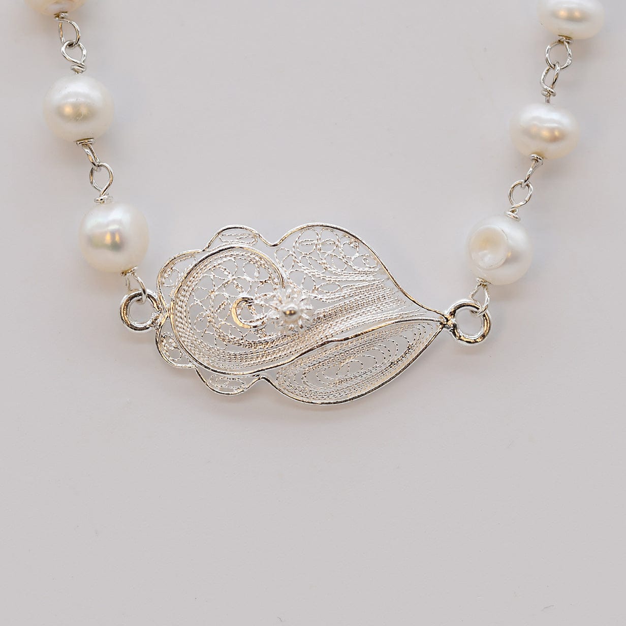 Coração de Viana I Collier de perles et Coração de Viana