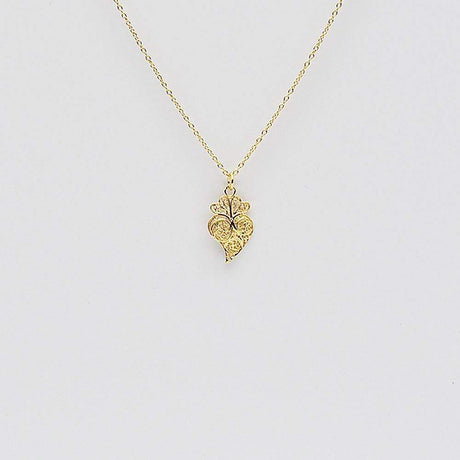 Coração de Viana I Gold-plated Silver Filigree Necklace