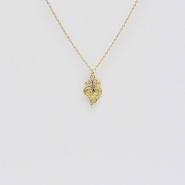 Coração de Viana I Gold-plated Silver Filigree Necklace
