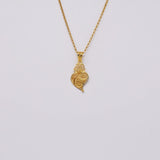 Coração de Viana I Gold-plated Silver Filigree Pendant 0.2 oz - 1.2''