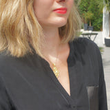 Corãçao de Viana I Gold-plated Silver Filigree Pendant 0.2 oz - 1.4''