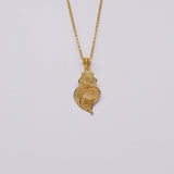 Coração de Viana I Gold-plated Silver Filigree Pendant - 1.4''