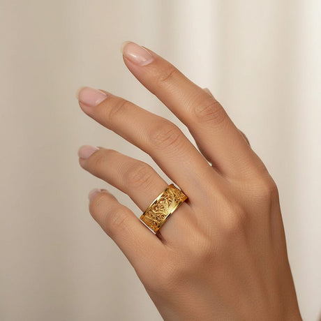 Coração de Viana I Gold-plated Silver Filigree Ring