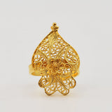Coração de Viana I Gold-plated Silver Filigree Ring