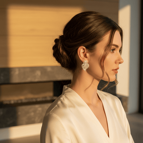 Coração de Viana I Silver Filigree Earrings 0.2 oz - 1.2''