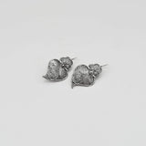 Coração de Viana I Silver Filigree Earrings 0.2 oz - 1.4''