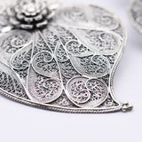 Coração de Viana I Silver Filigree Earrings 2.6"